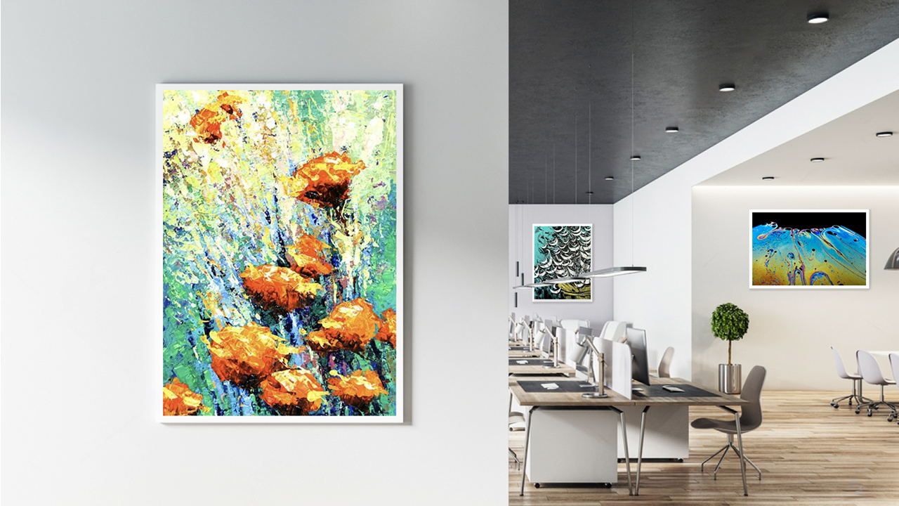 Modern Abstract Artworks for Workspace