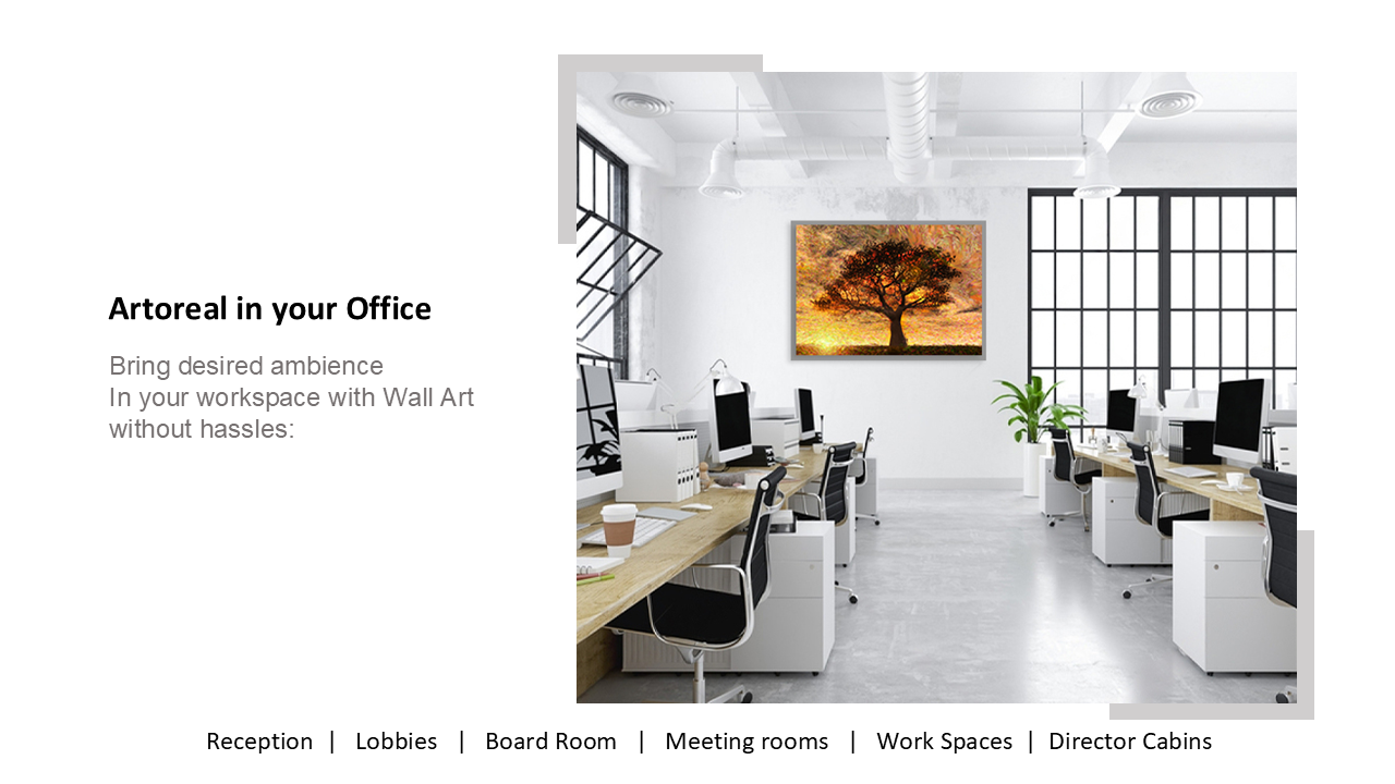 Premium wall art collection for office space from Artoreal