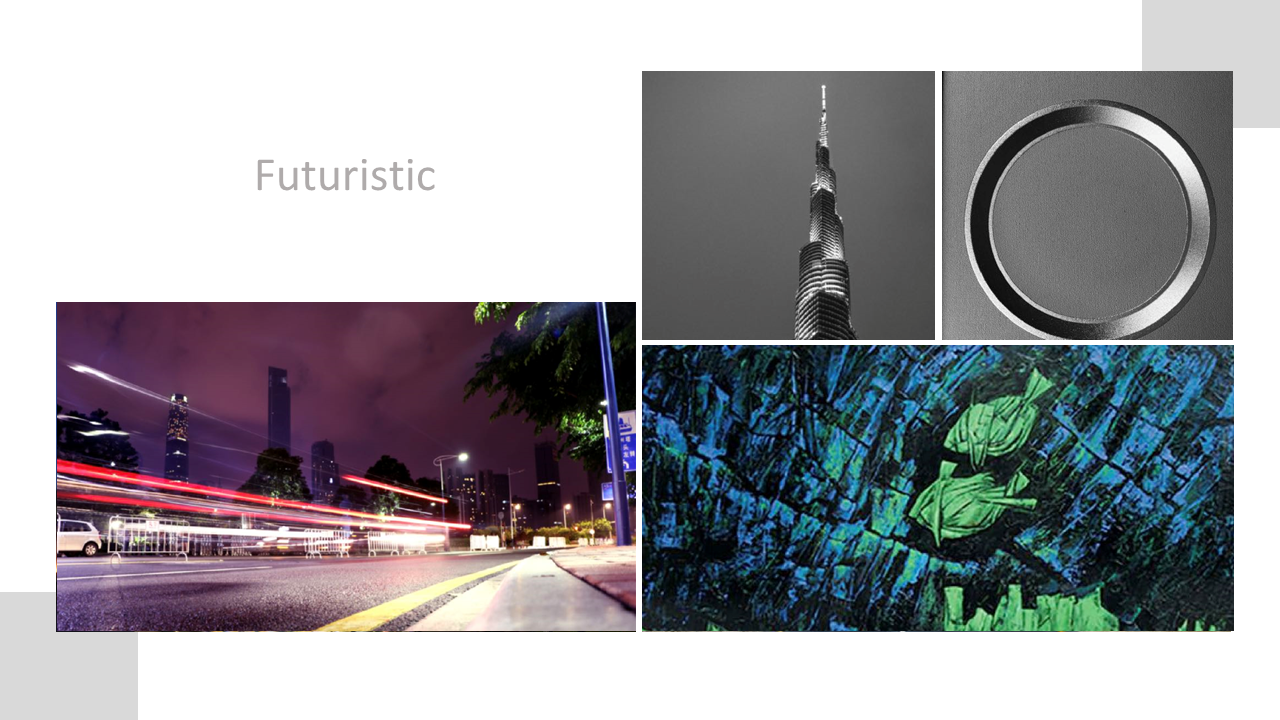 Futuristic art style for office decor