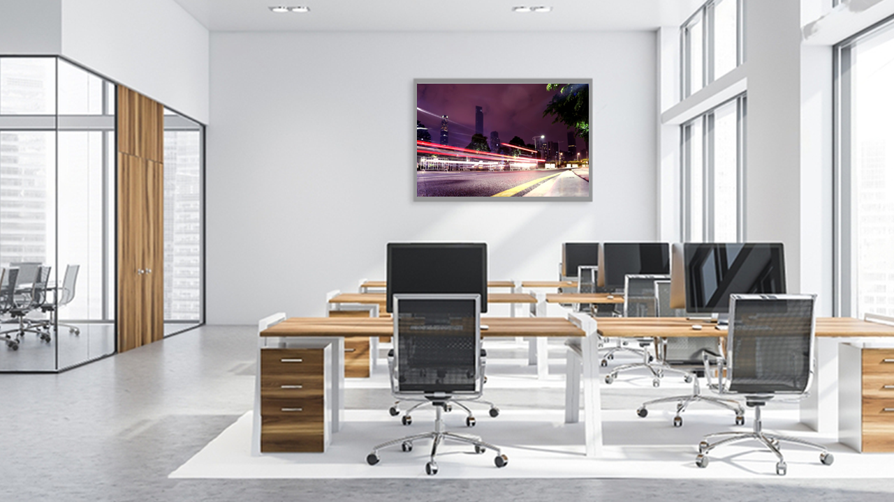Modern cityscape art for office